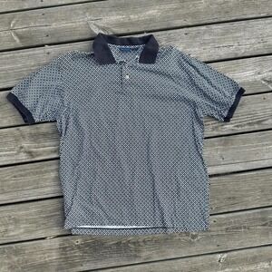 Blue and black 90's‎ Par Four polo shirt